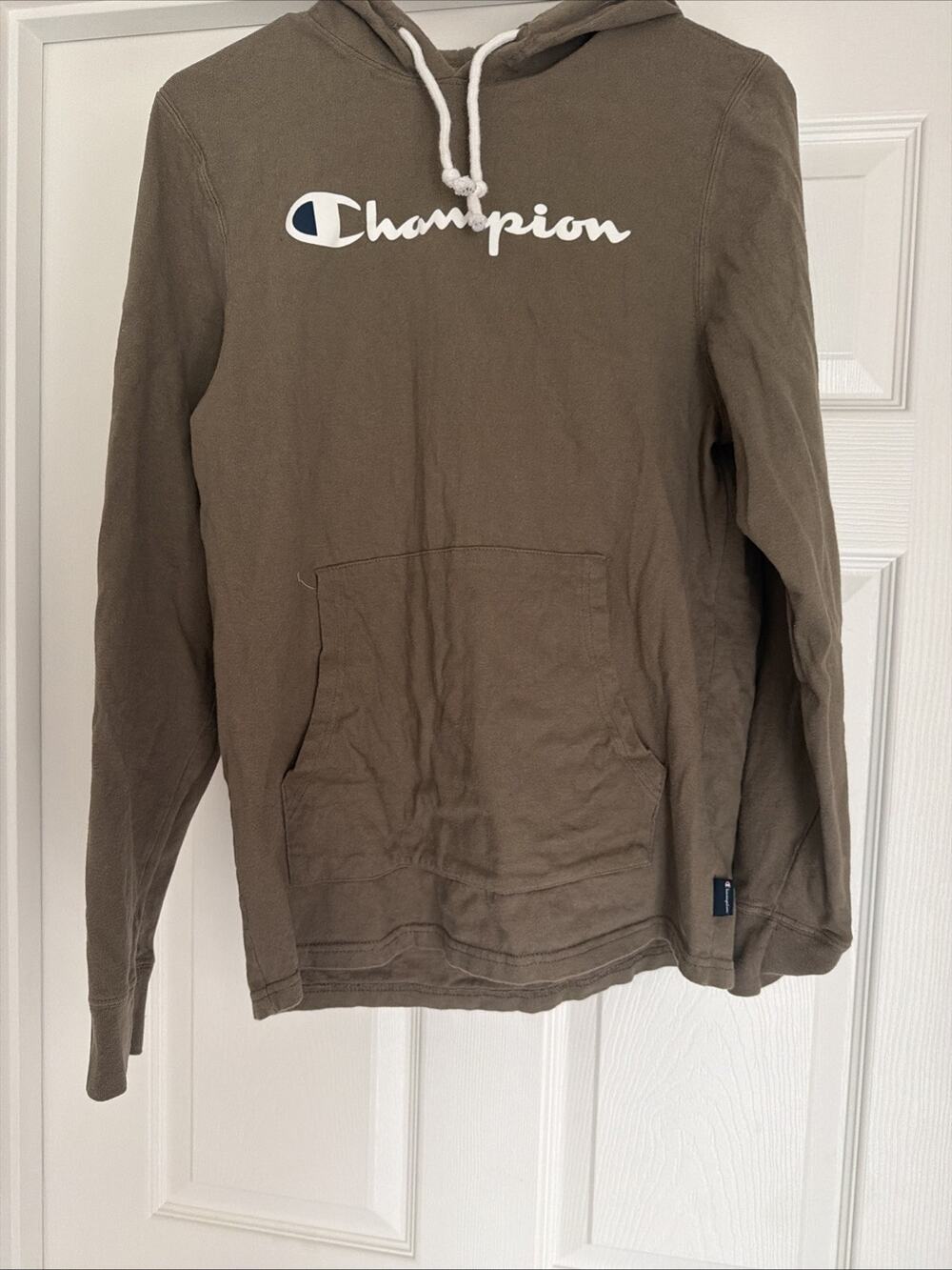Green Champion Light Weight Pullover Hoodie SZ S